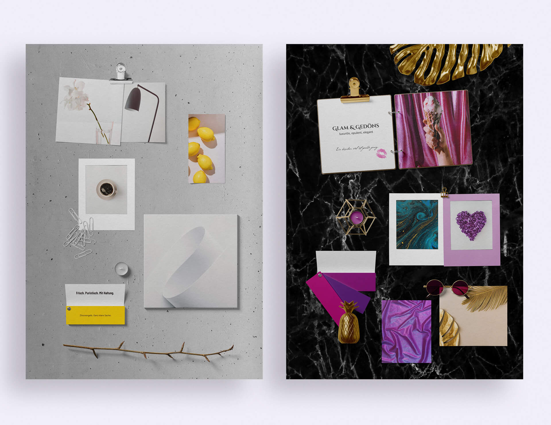moodboards klare sache glam und gedoens