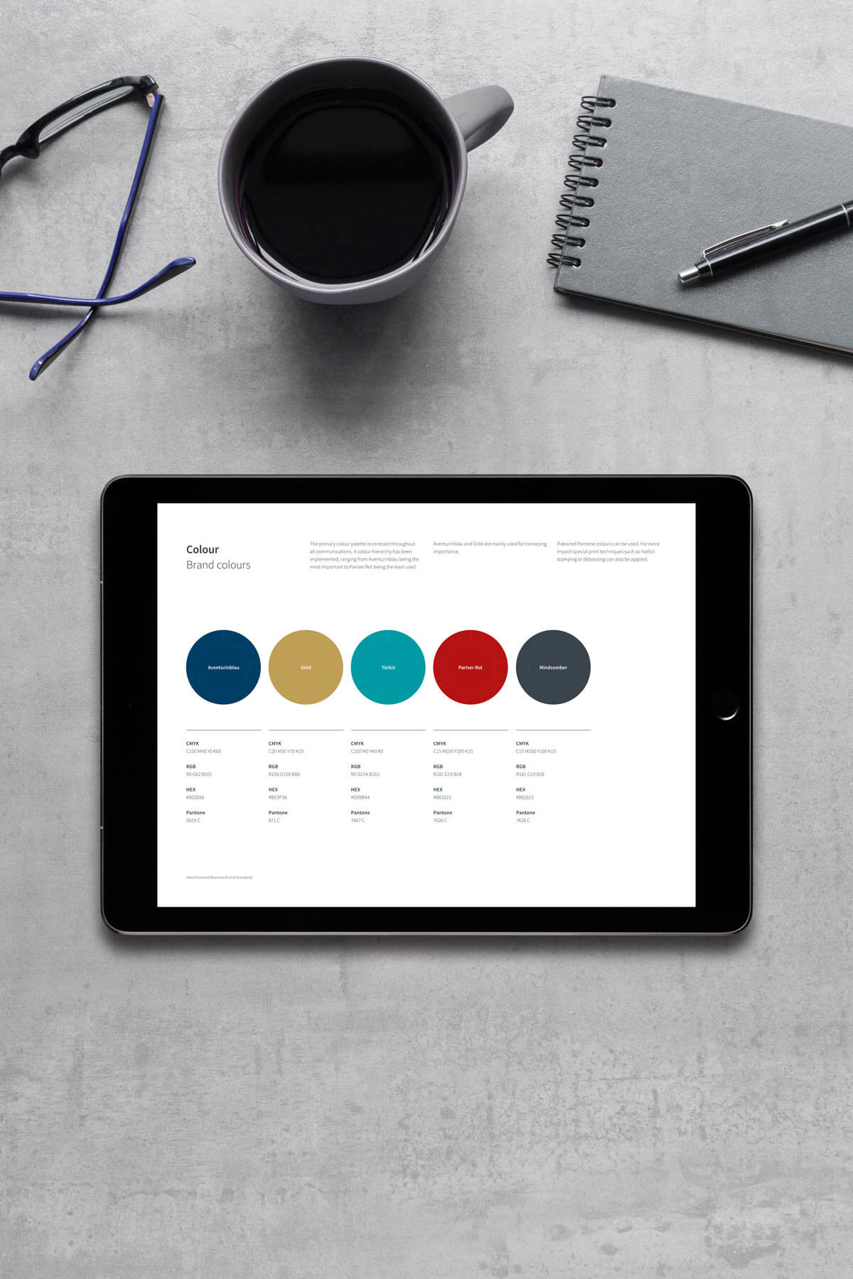 Farbpalette von HeartPowered Business