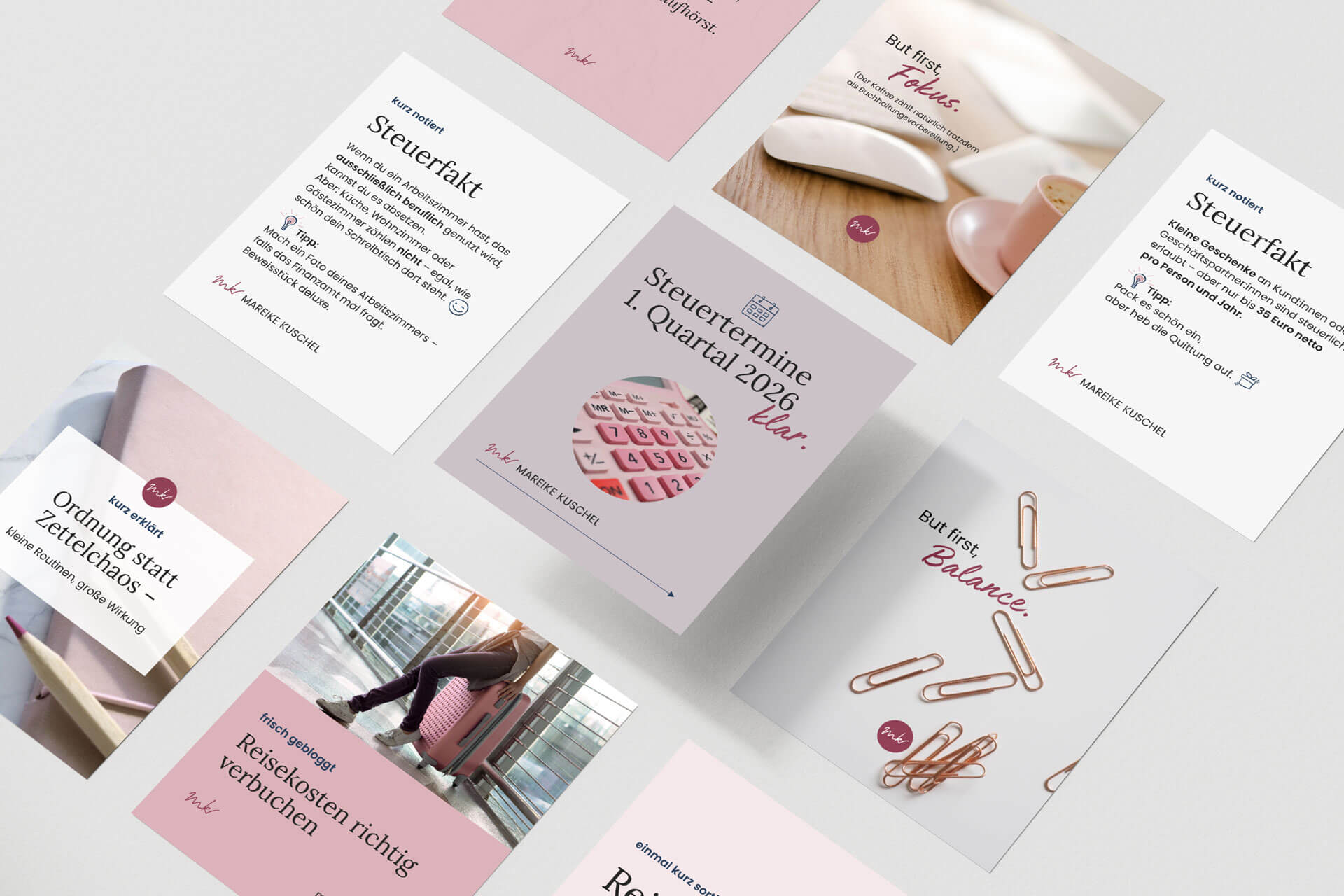 Social Media-Vorlagen für Mareike Kuschel