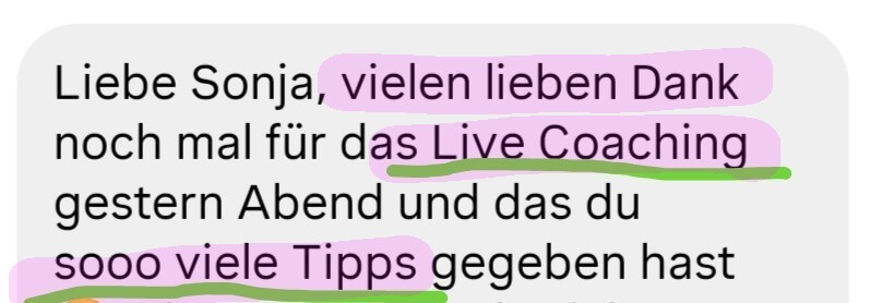 WhatsApp-Nachricht einer Mama