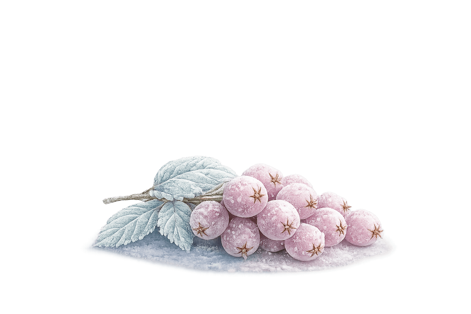 Frostbedeckte Beere – Link zur Leuchtenden Durchsage