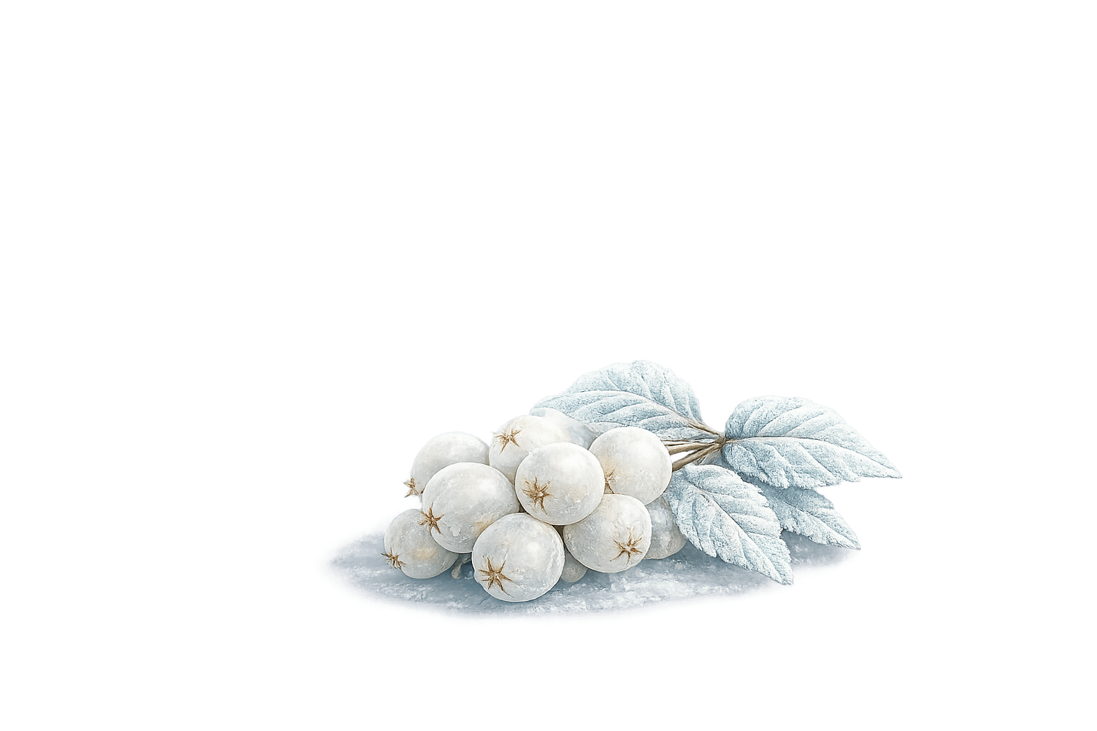 Frostbedeckte Beere – Link zur Leuchtenden Durchsage