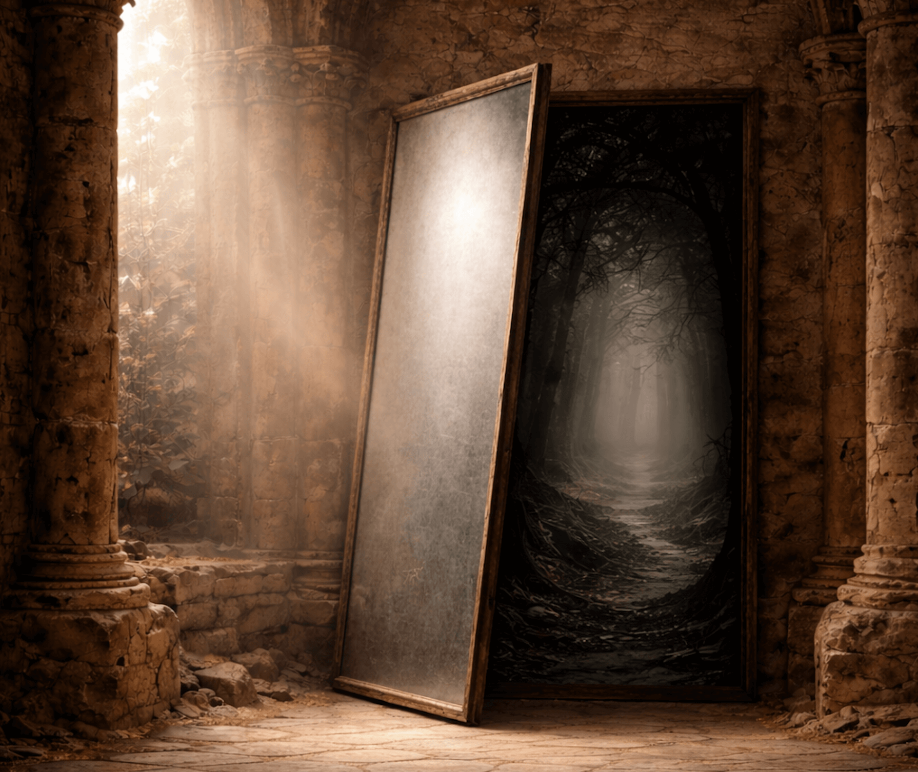 Eine sich reckende  schwarze Katze mit Blick auf den Betrachter gerichtet als Hüterin der Seite.