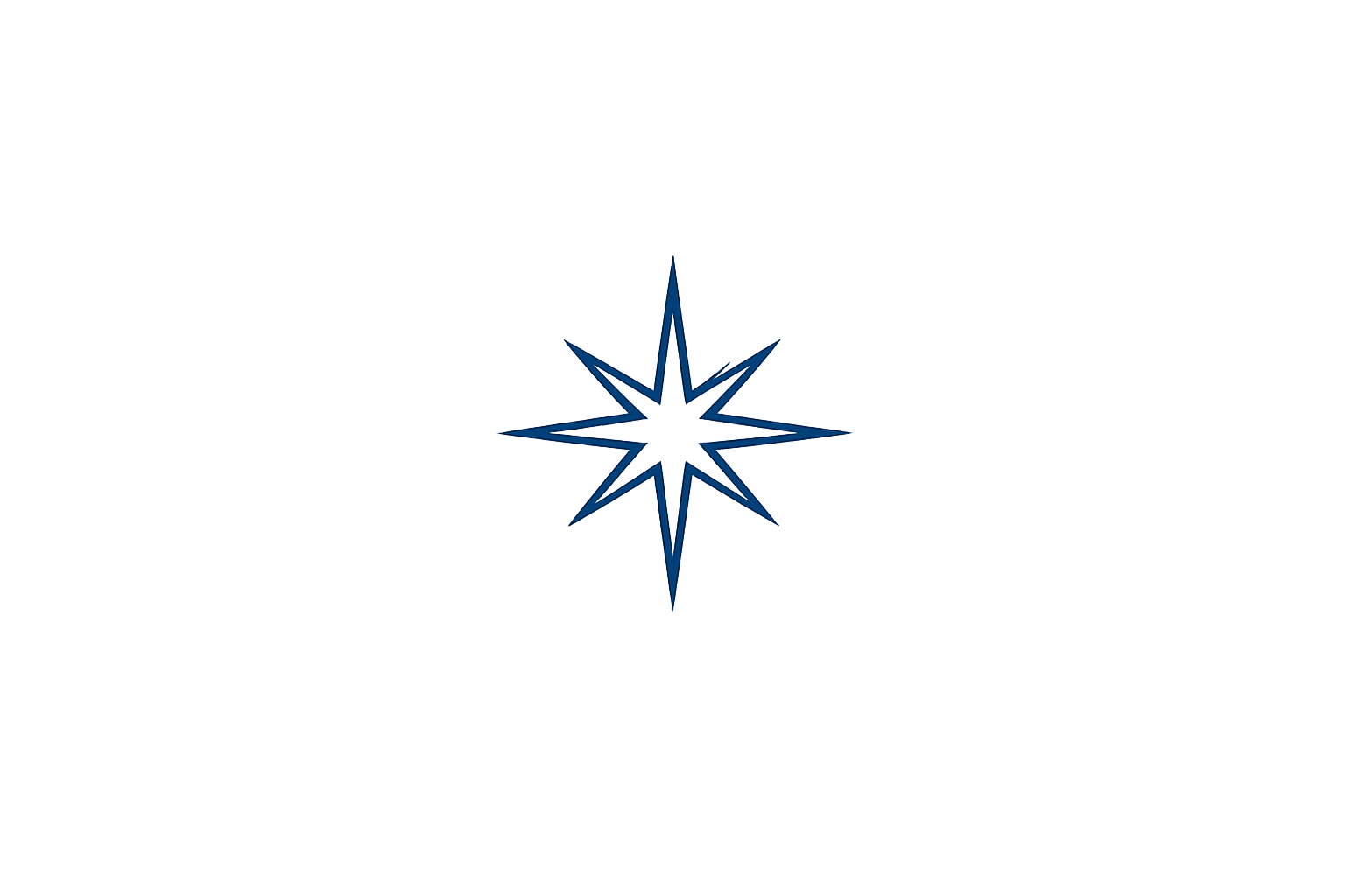 Blauer funkelnder Stern