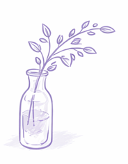 Ein Kirschzweig von rechts nach links in das Bild ragend