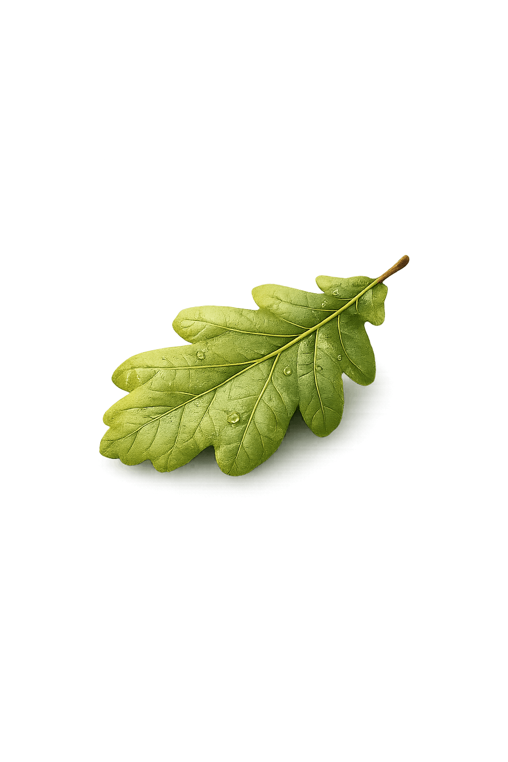 Ein Eichenblatt als Zäsur im Raum