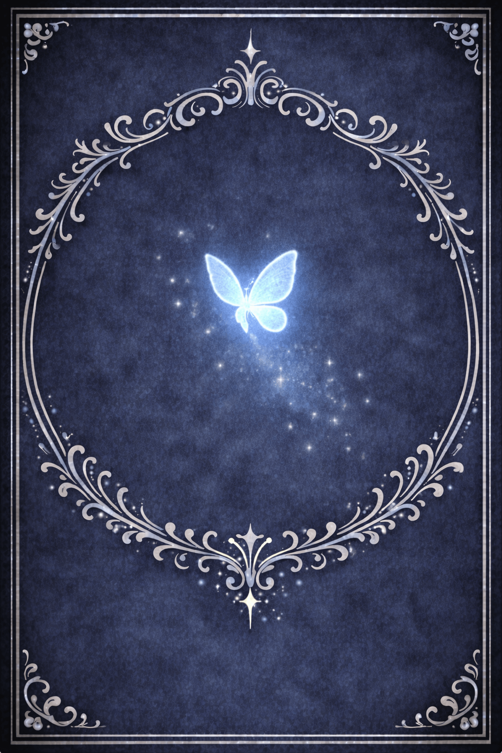 Eine Orakelkarte mit einer sitzenden Katze in ein Ornament gefasst und wie eine Buchseite gerahmt. Der Klick auf dieses Bild ermöglicht einen Orakeltext.