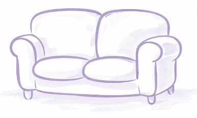 Ein Sofa zum inneren Raum