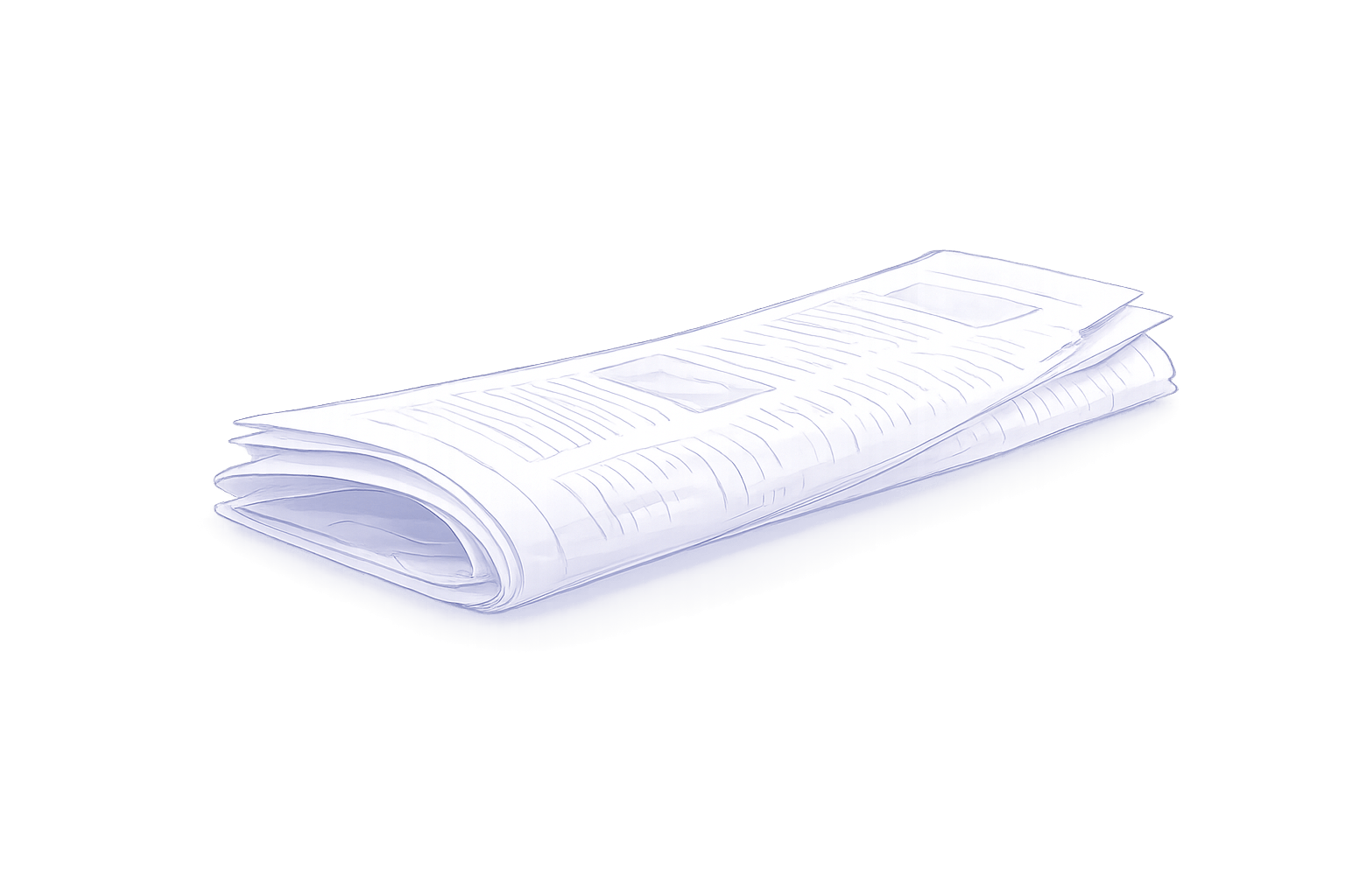 Aufgeschlagene Zeitung im Café Lumiere, als Möglichkeit weiter zu blättern 