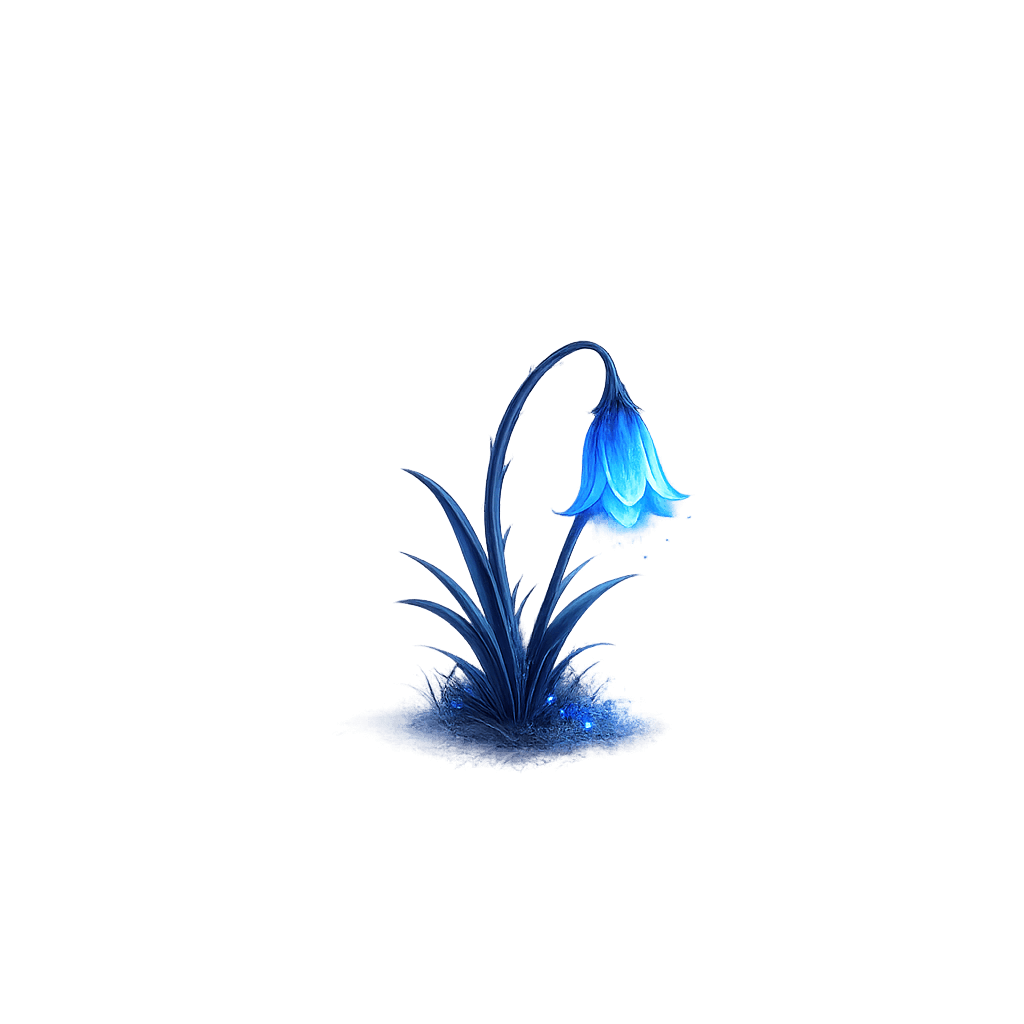 Eine fluoreszierende Glockenblume