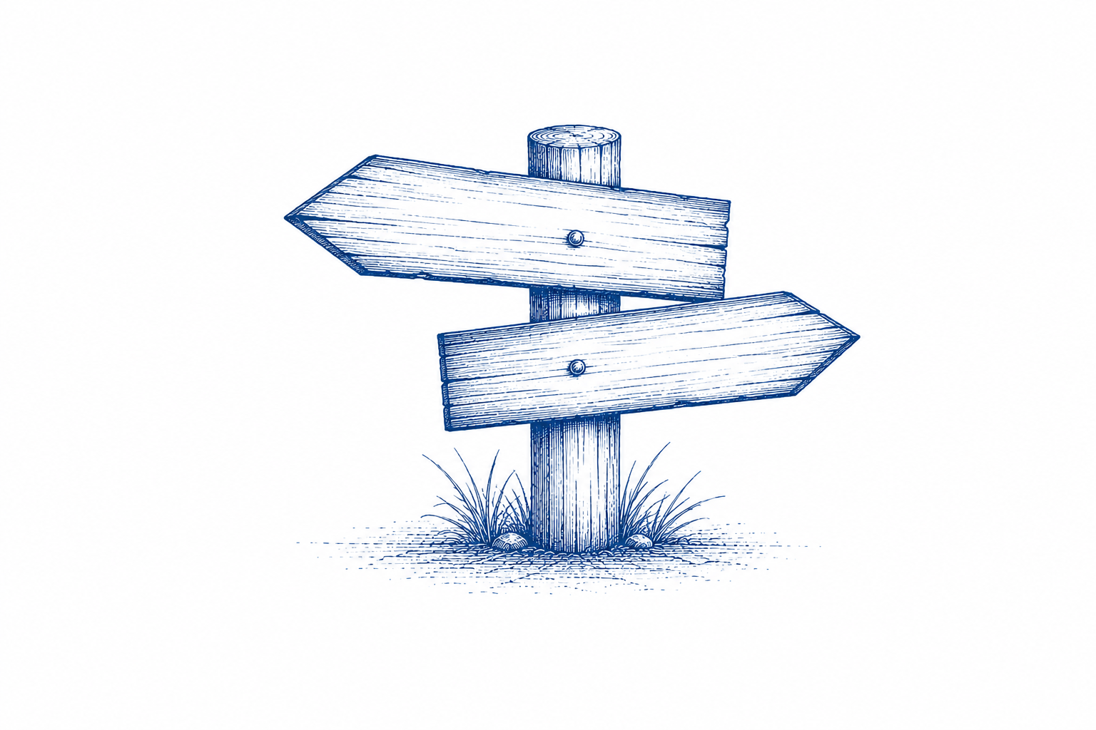 Wegweiser aus Holz