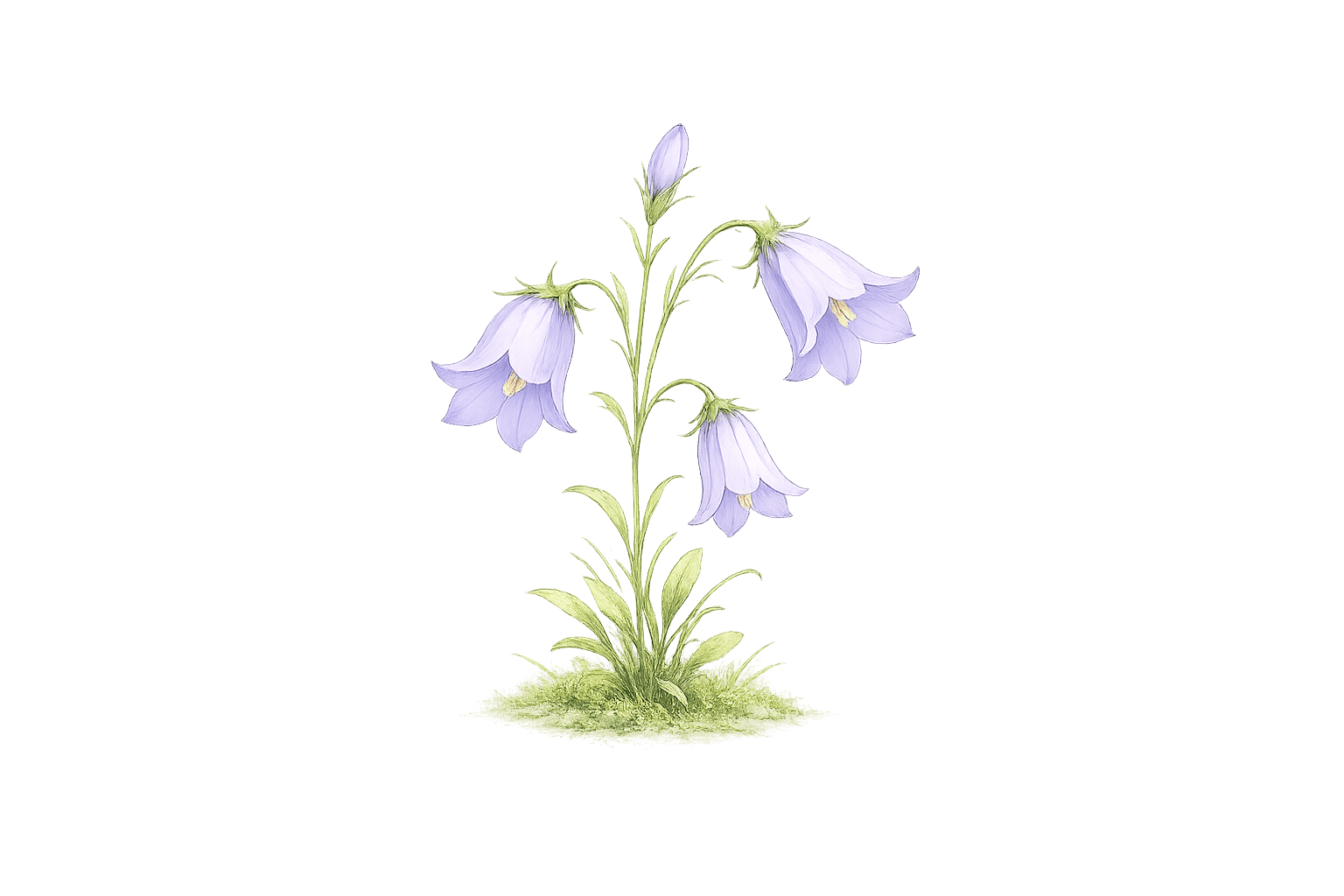 Eine Glockenblume als Link