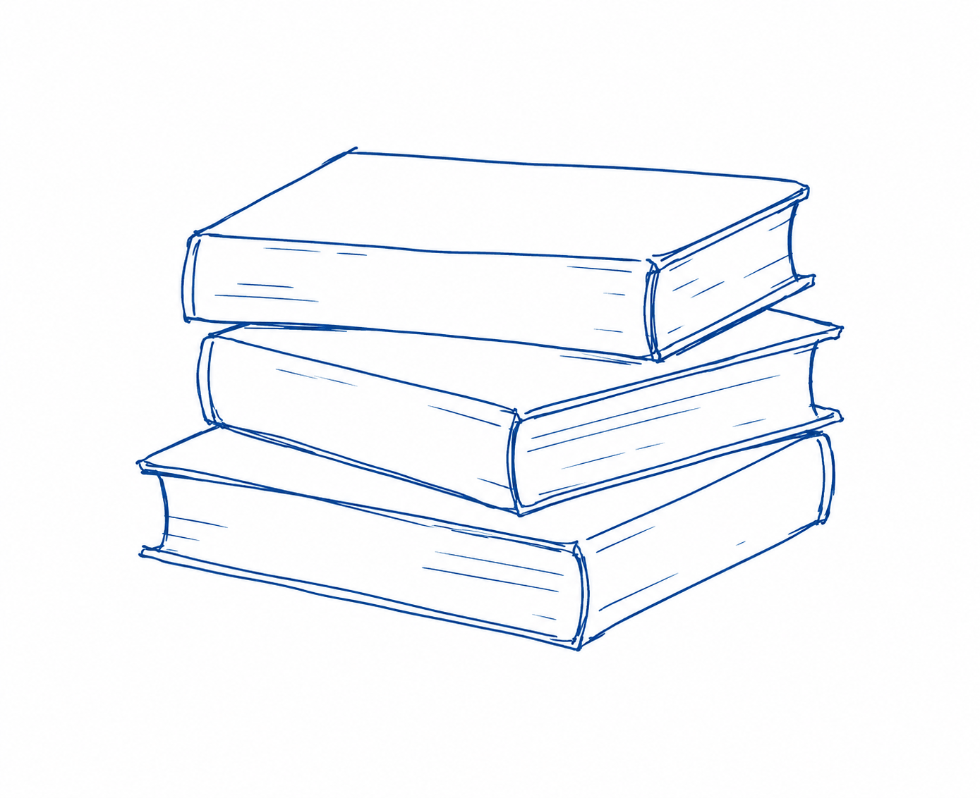 Ein Stapel Bücher - gezeichnet