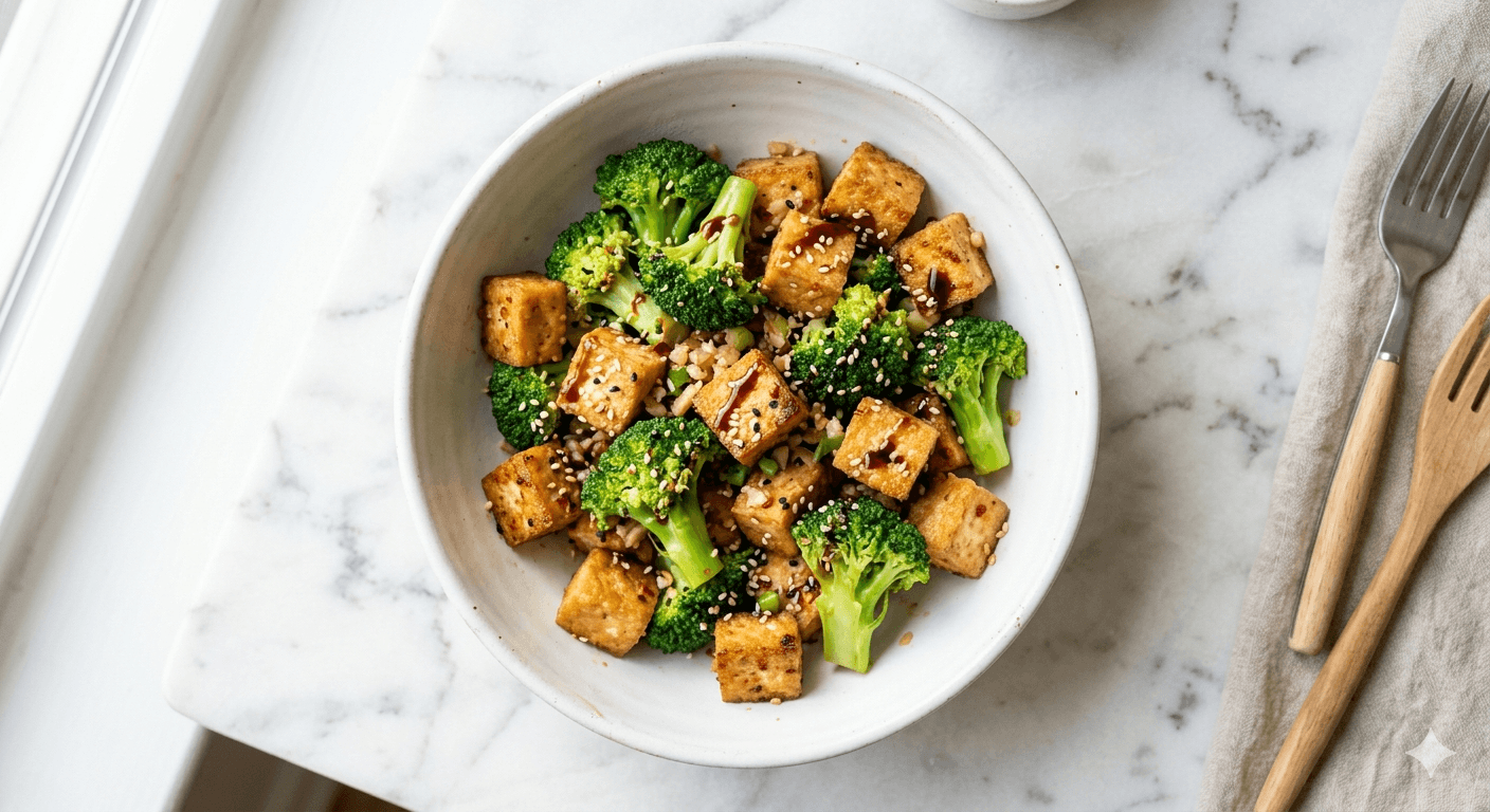 Knoblauch-Brokkoli-Tofu