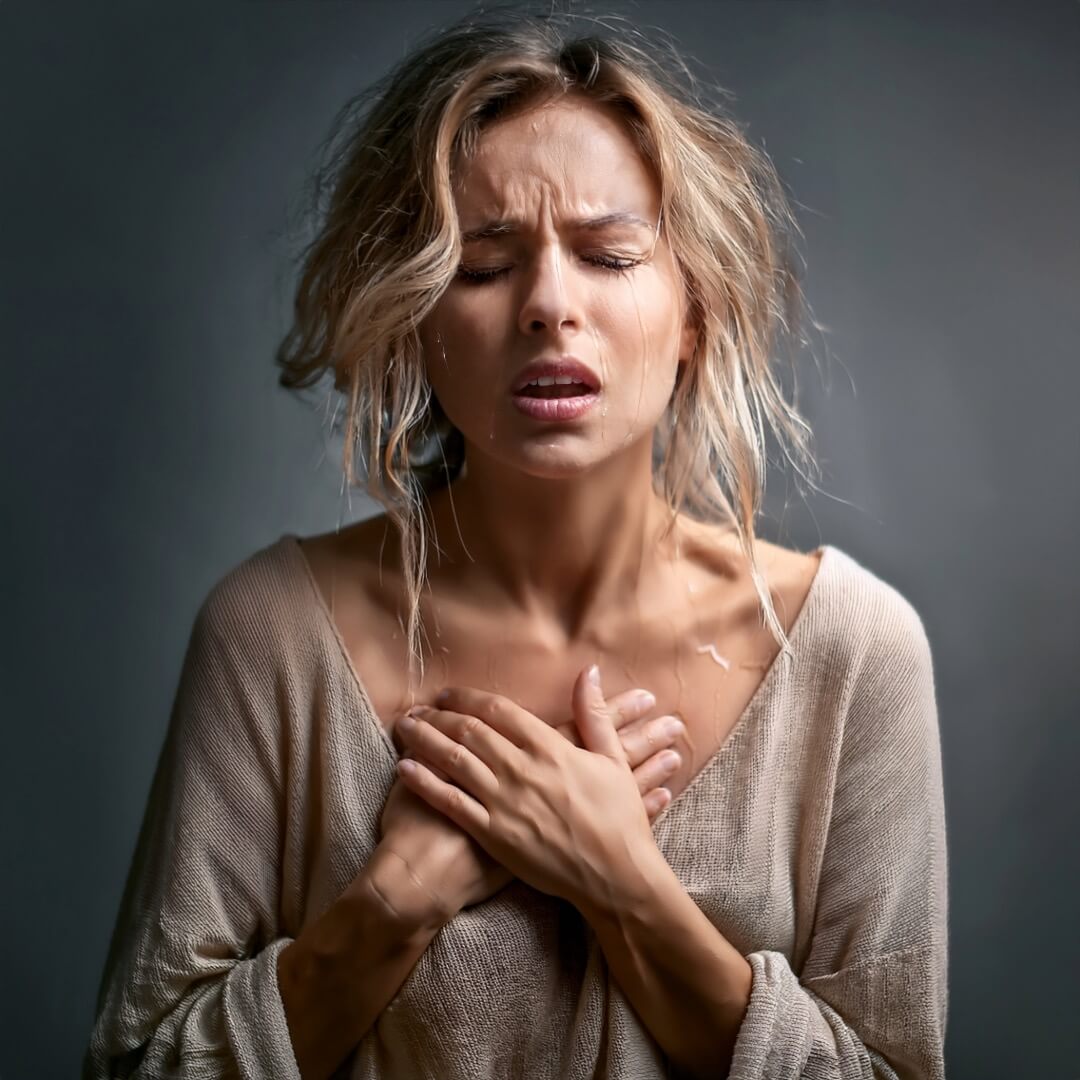 Tiefe emotionale Entladung während der aktiven Atemphase