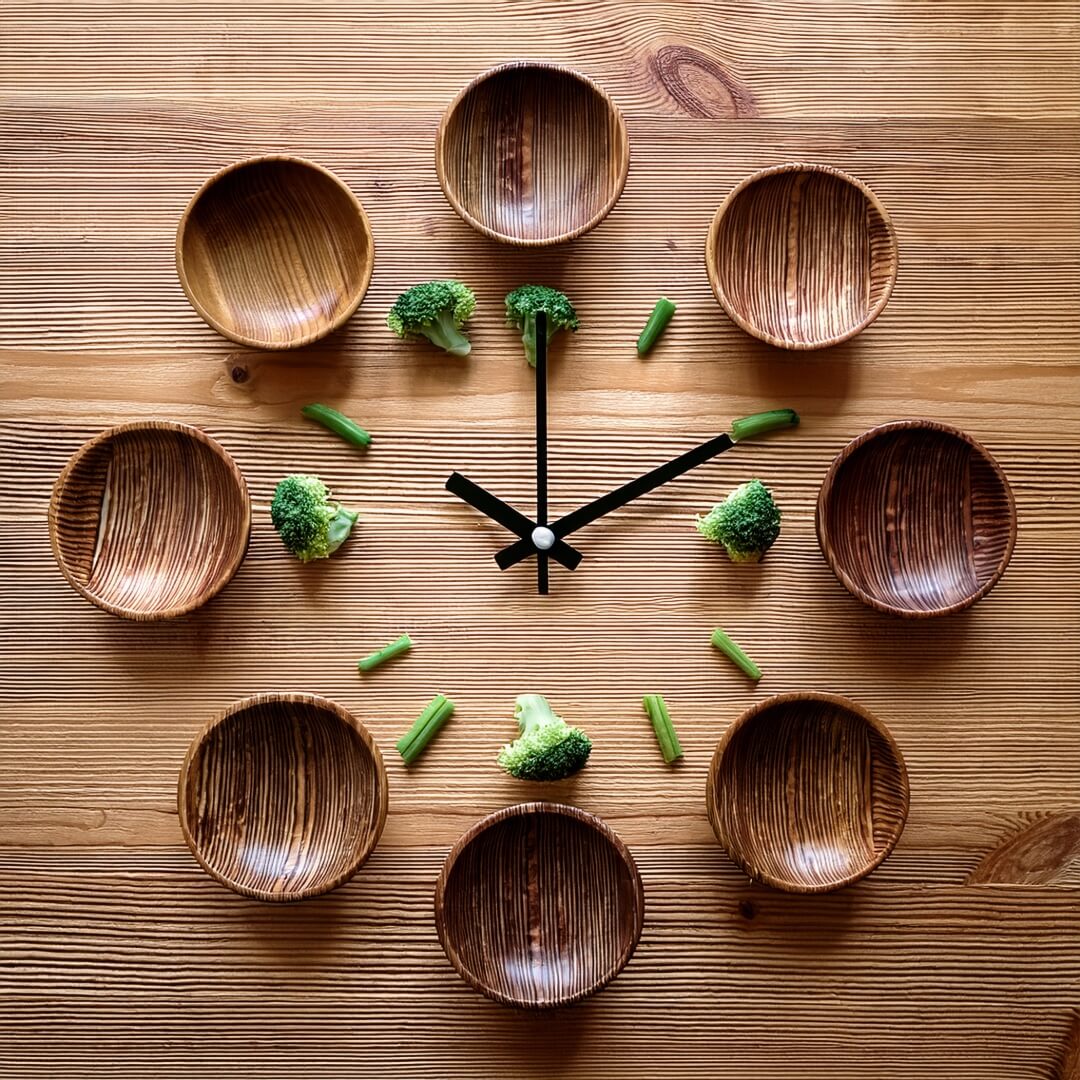 Vegane Snacks auf Uhr