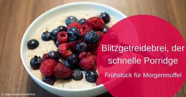 Blitz-Getreidebrei, der schnelle Porridge