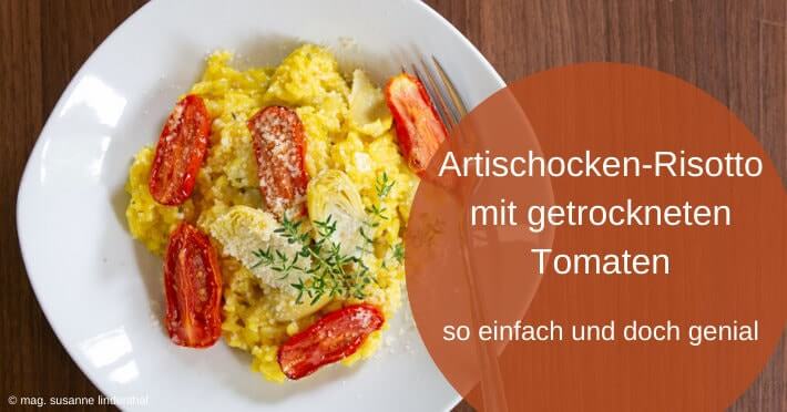 Artischocken-Risotto mit getrockneten Tomaten