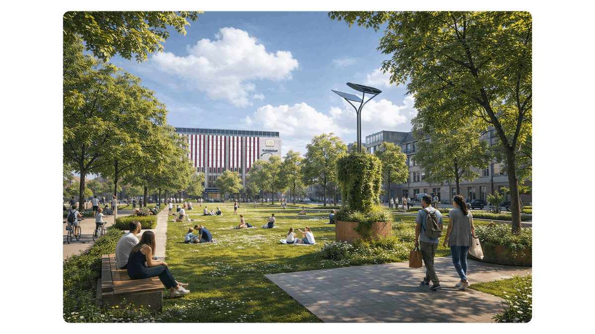 Die gruene stadt der zukunft nelson mandela platz in nuernberg