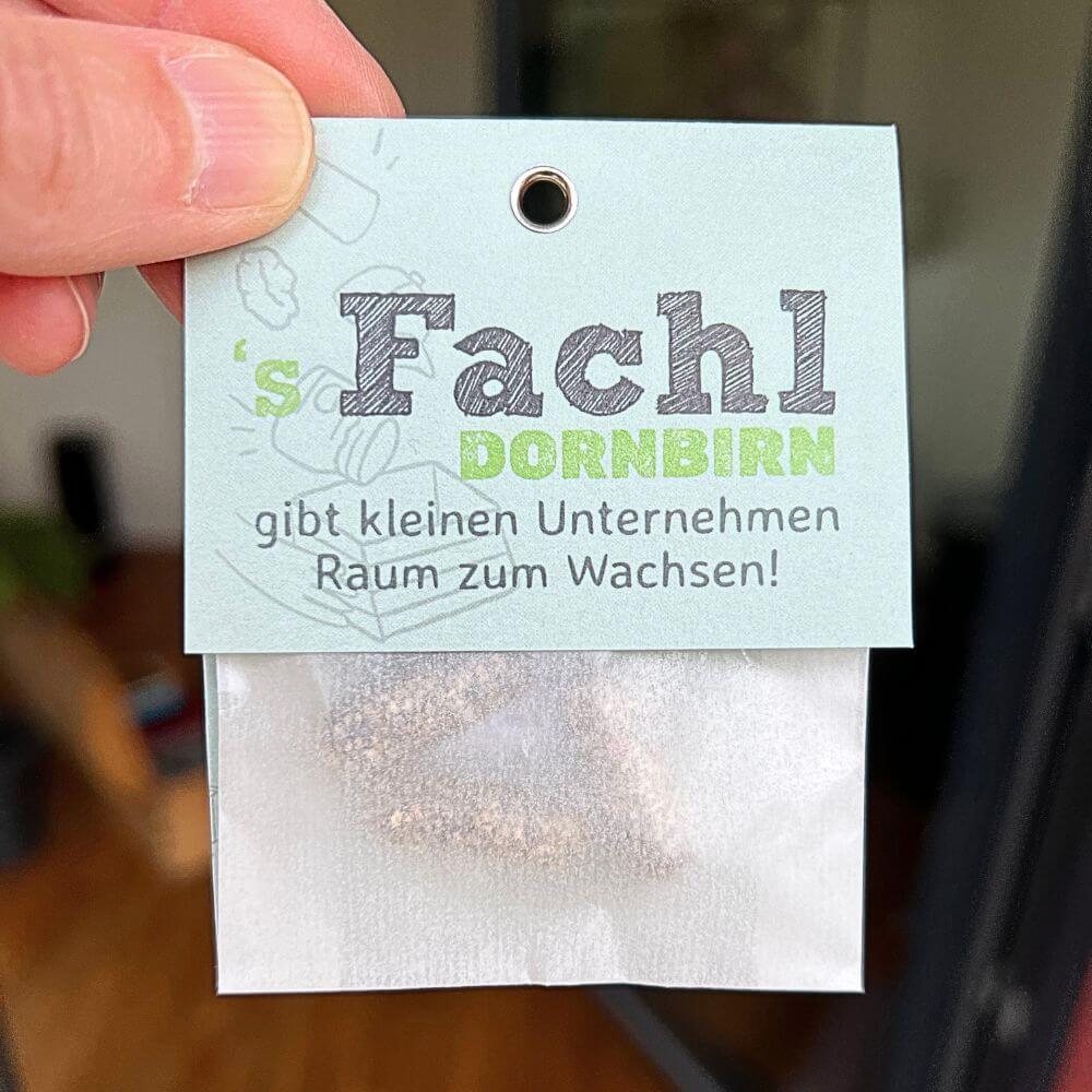 Foto des Saatgut-Säckchen vom Fachl Dornbirn