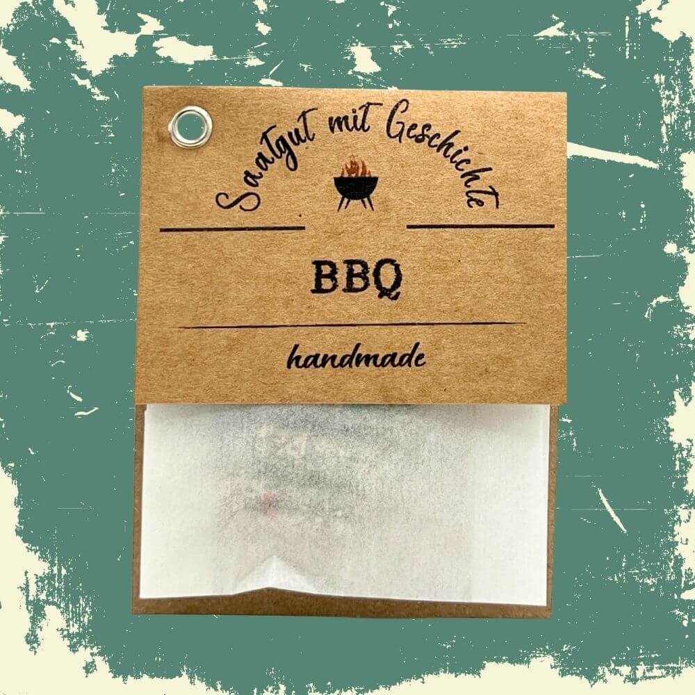 Foto des bloomie BBQ-Sets mit Anzuchtinfos