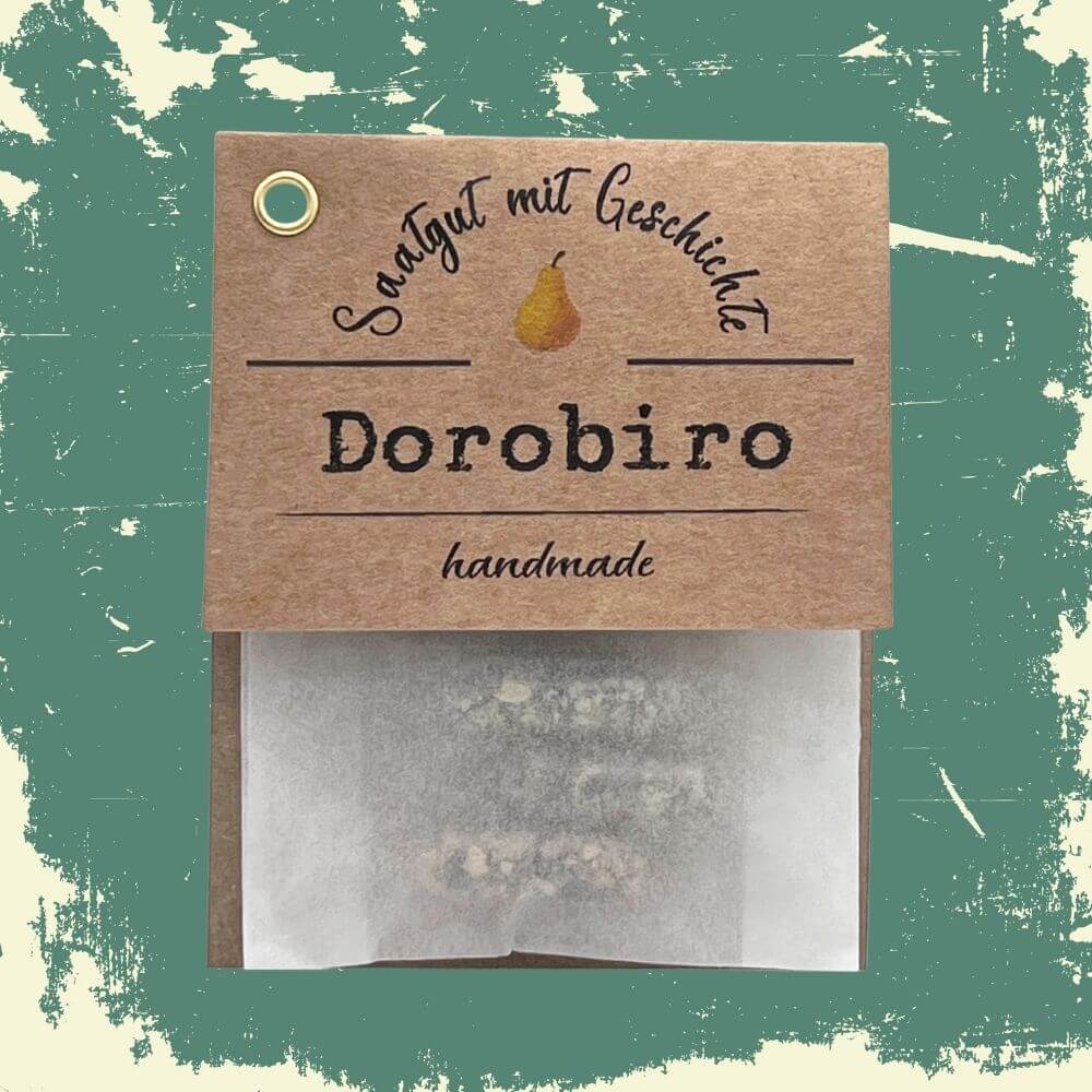 Foto des bloomie Dorobiro-Sets mit Anzuchtinfos