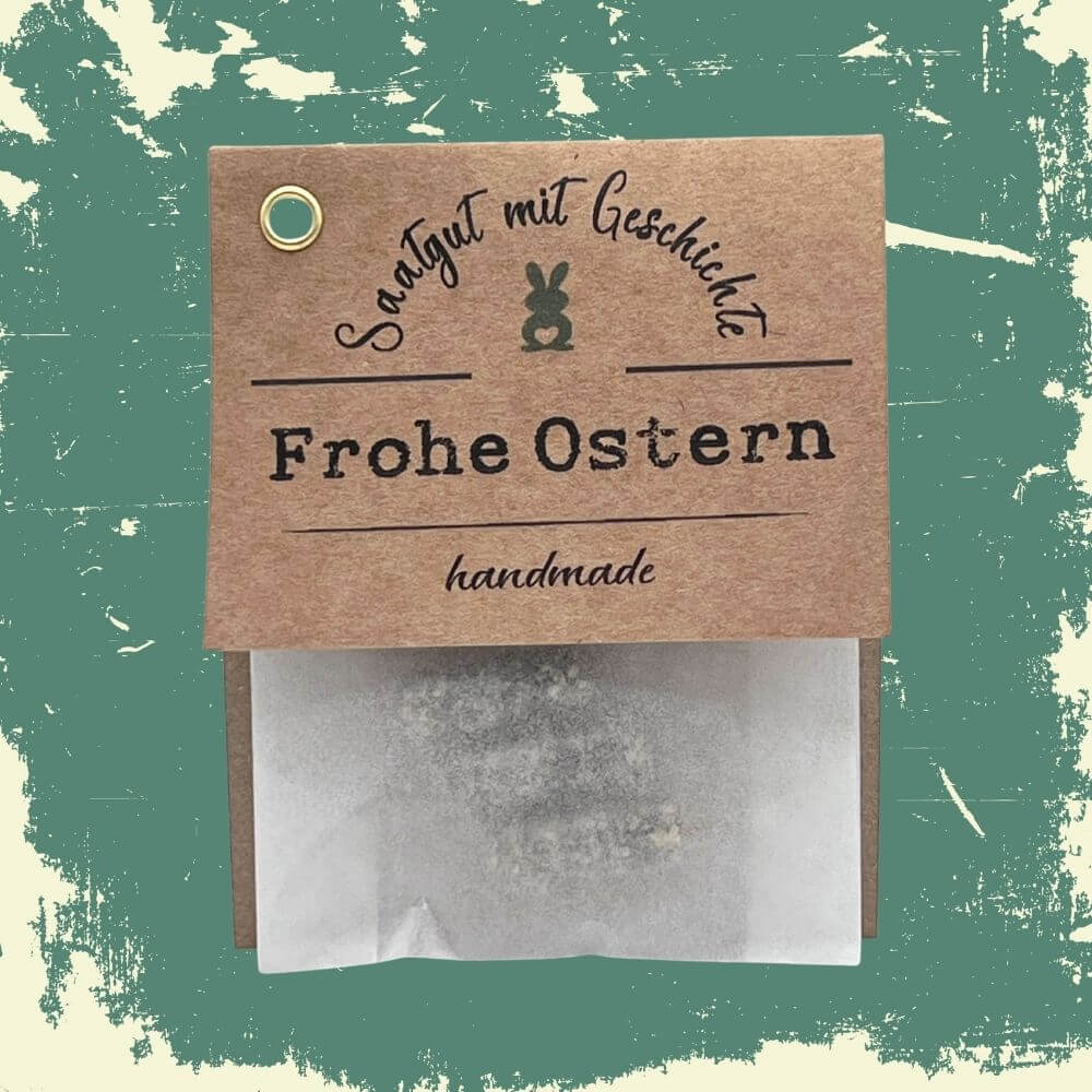 Foto des bloomie Frohe Ostern-Sets mit Anzuchtinfos