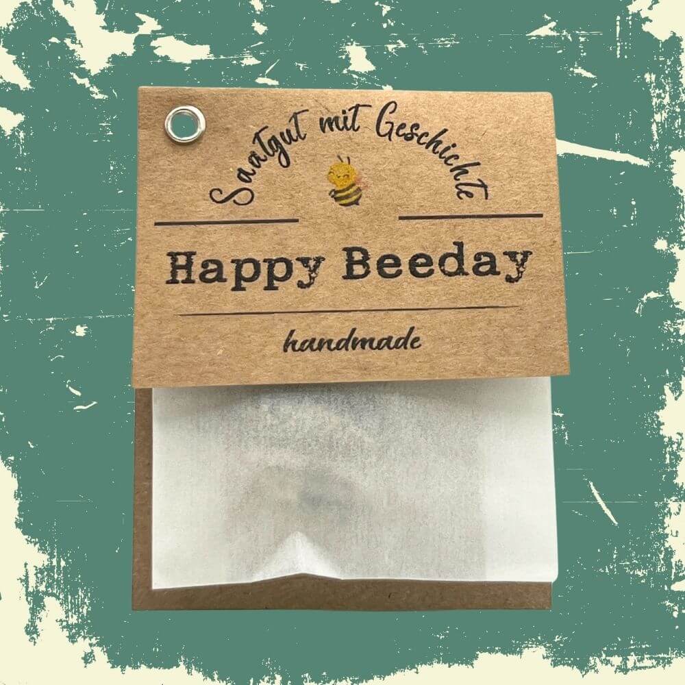 Foto des bloomie Happy Beeday-Sets mit Anzuchtinfos