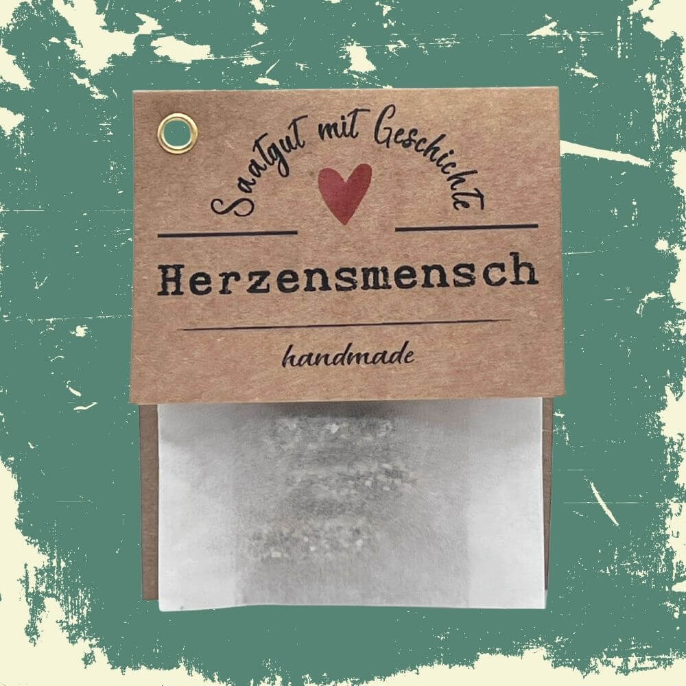 Foto des bloomie Herzensmensch-Sets mit Anzuchtinfos