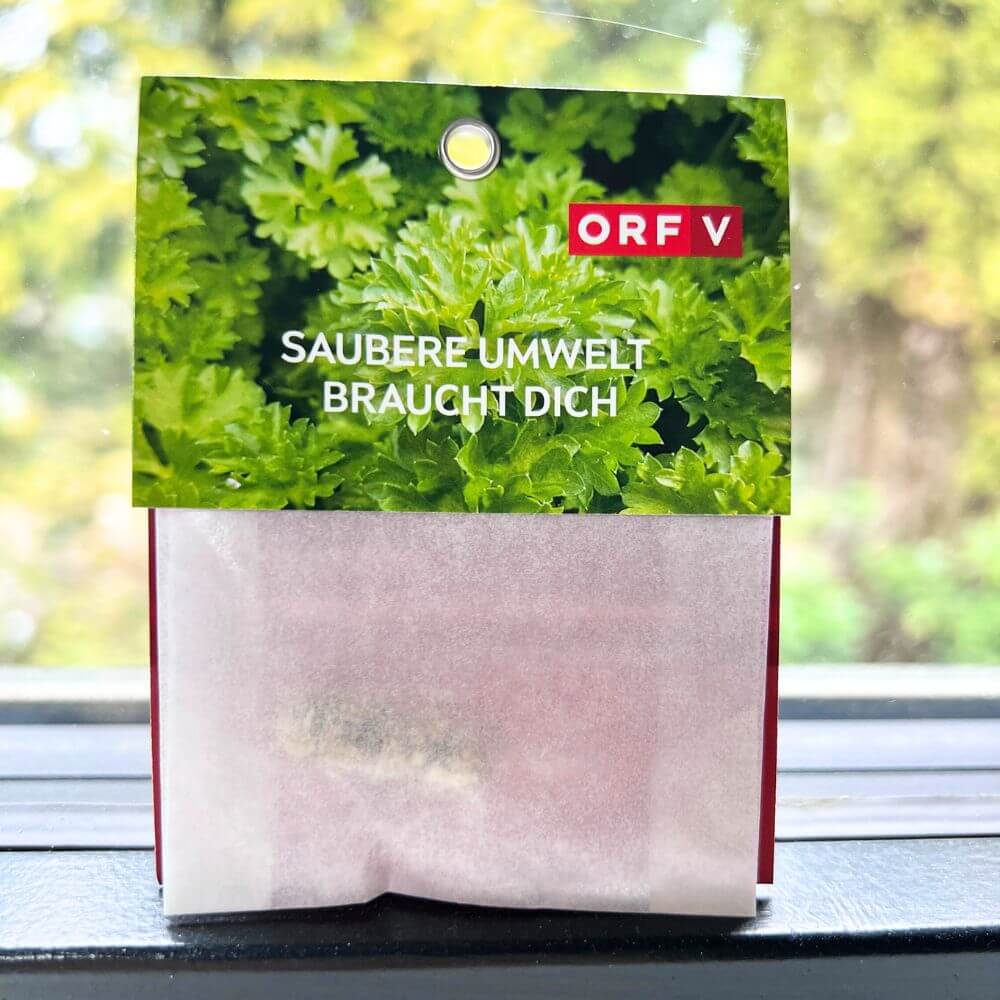 Foto von Saatgut-Säckchen des ORF Vorarlberg