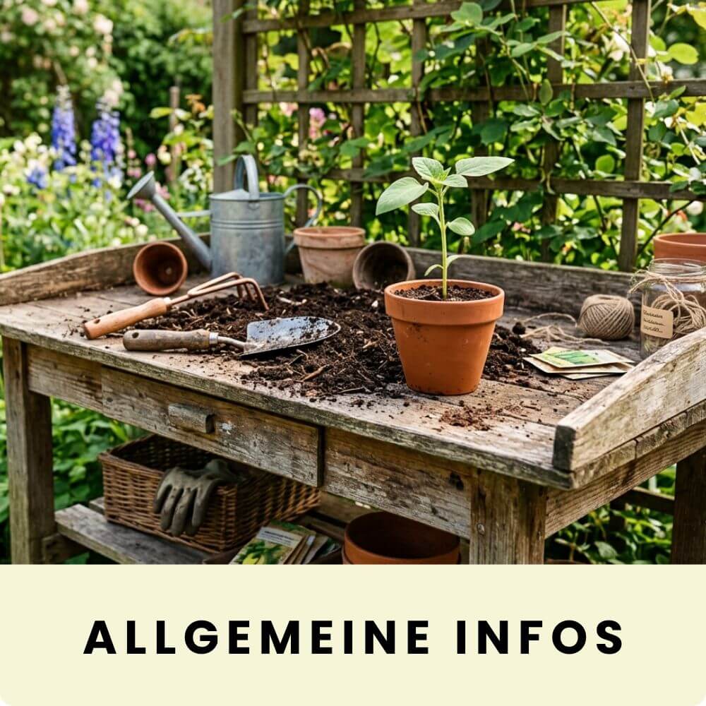 Foto von einem Anzuchttisch mit 5 bunten Steichhölzern