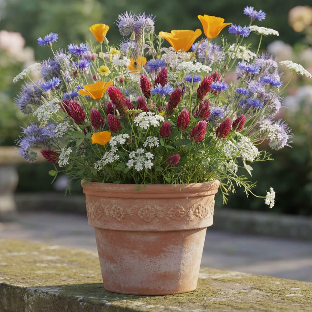 Bio Blumenmischung Wildgarten mit alten Sorten