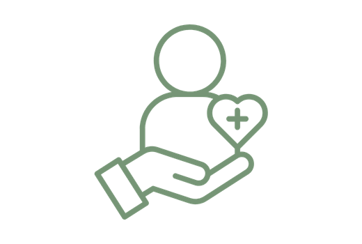 Illustration einer Person, die ein Herz hält, als Symbol für Wertschätzung