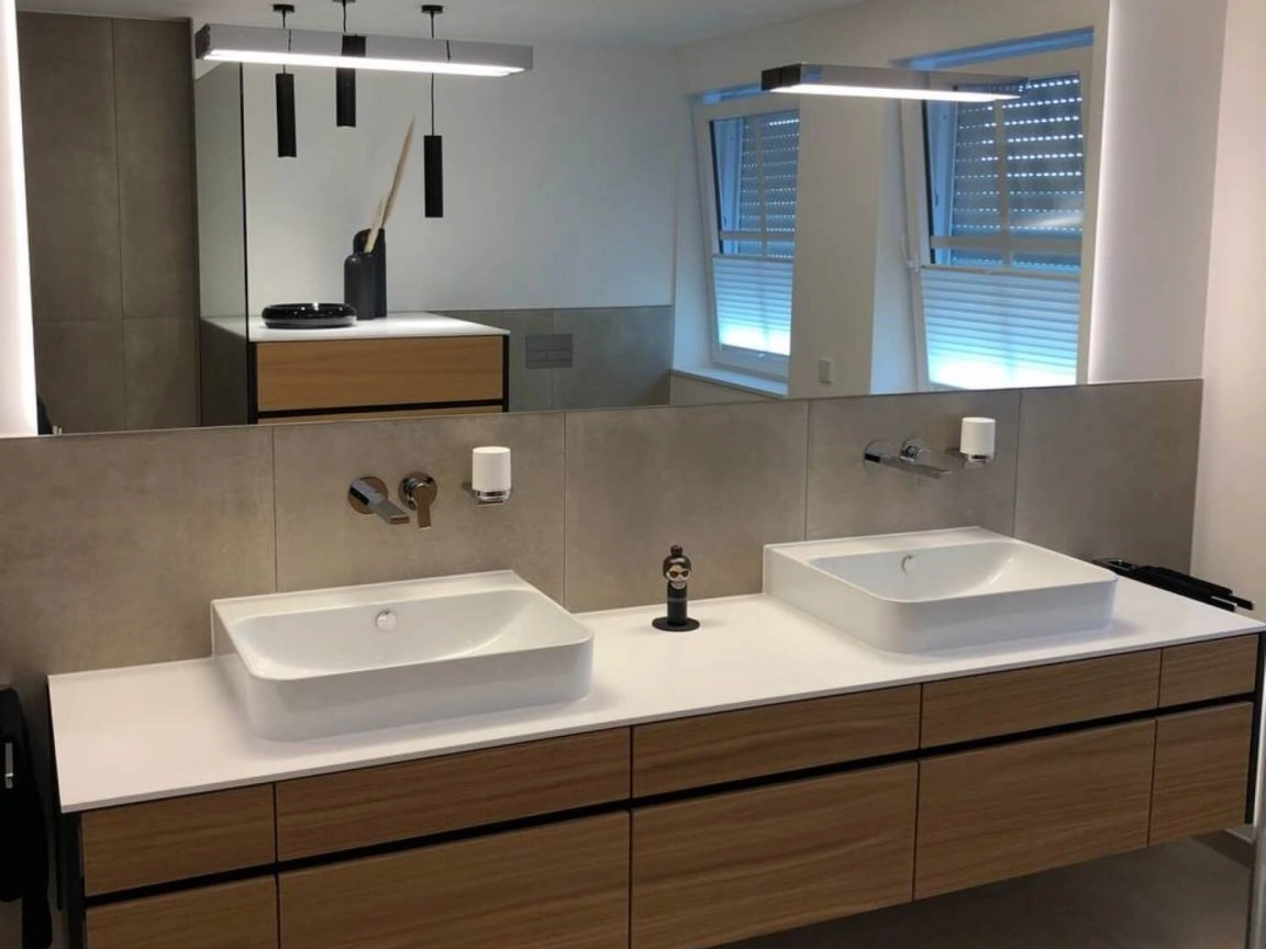 Großzügige Badsanierung mit XXL-Fliesen in Steinfurt