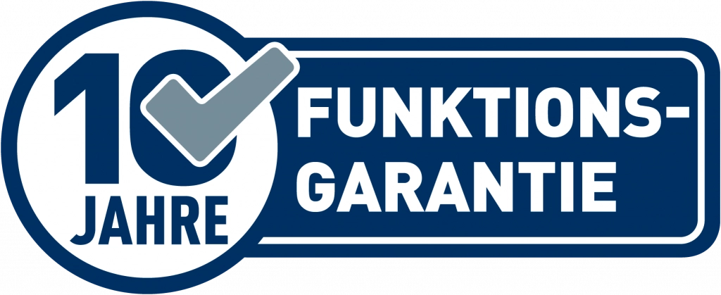 10 Jahre Funktionsgarantie