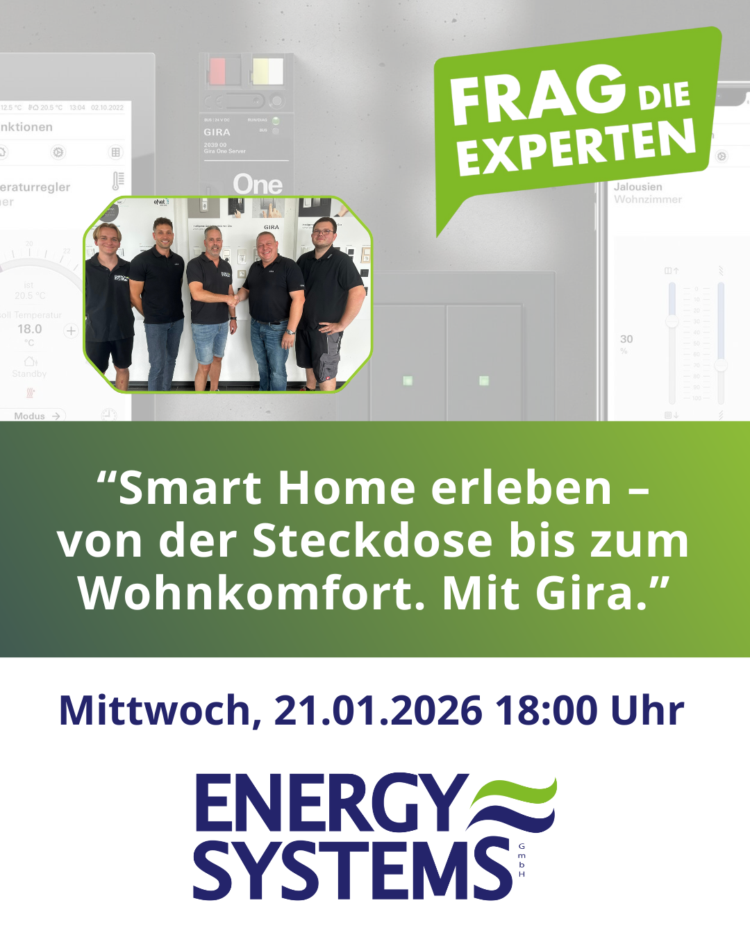 Fragt die Experten: Smart Home erleben – von der Steckdose bis zum Wohnkomfort. Mit Gira.