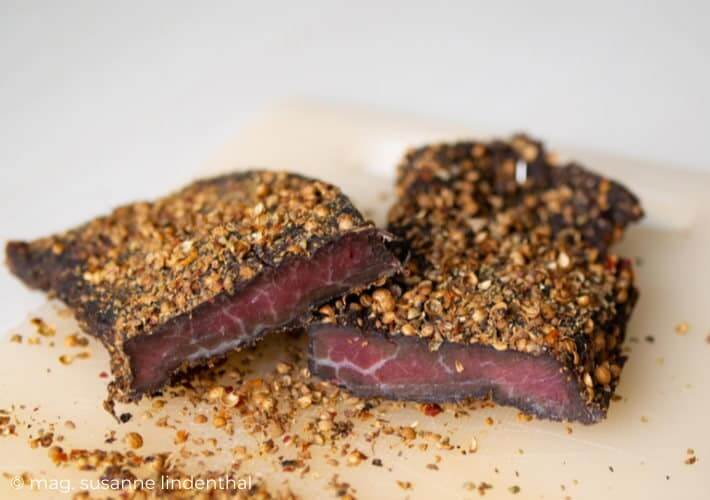 20220608 Biltong Querschnitt nach 26 Stunden