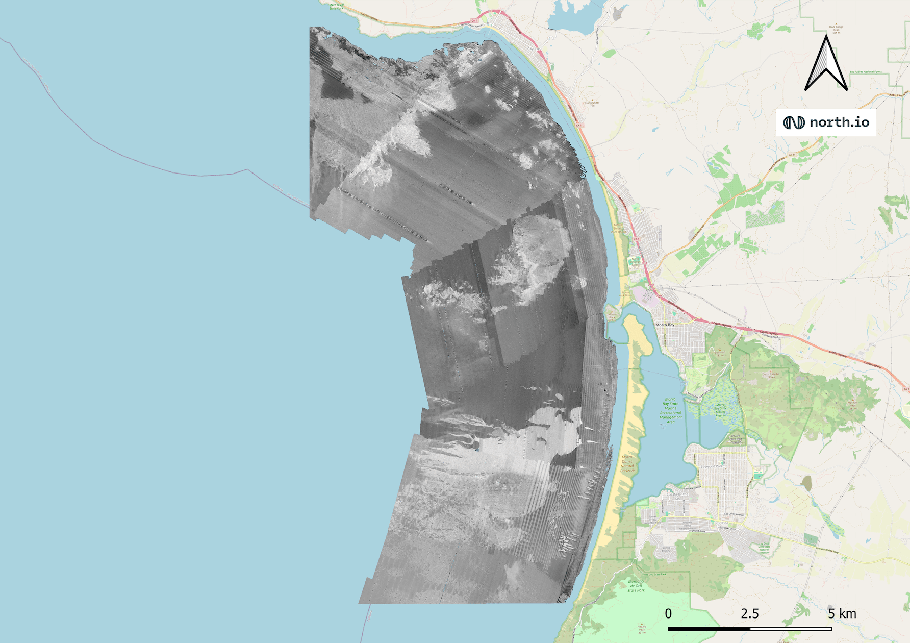Backscatter Example Morro Bay California Credit USGS Opensource