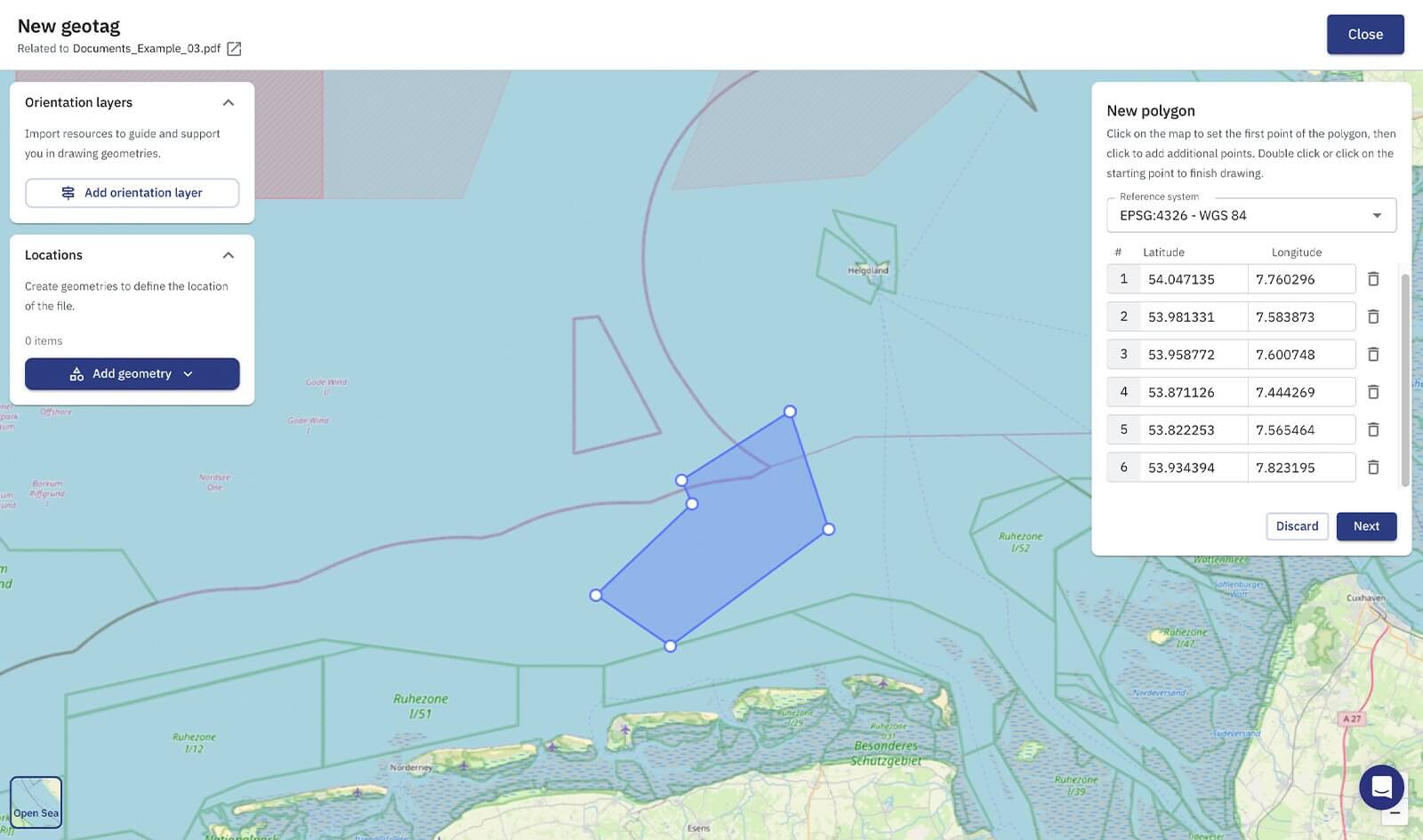 geotagging screenshot