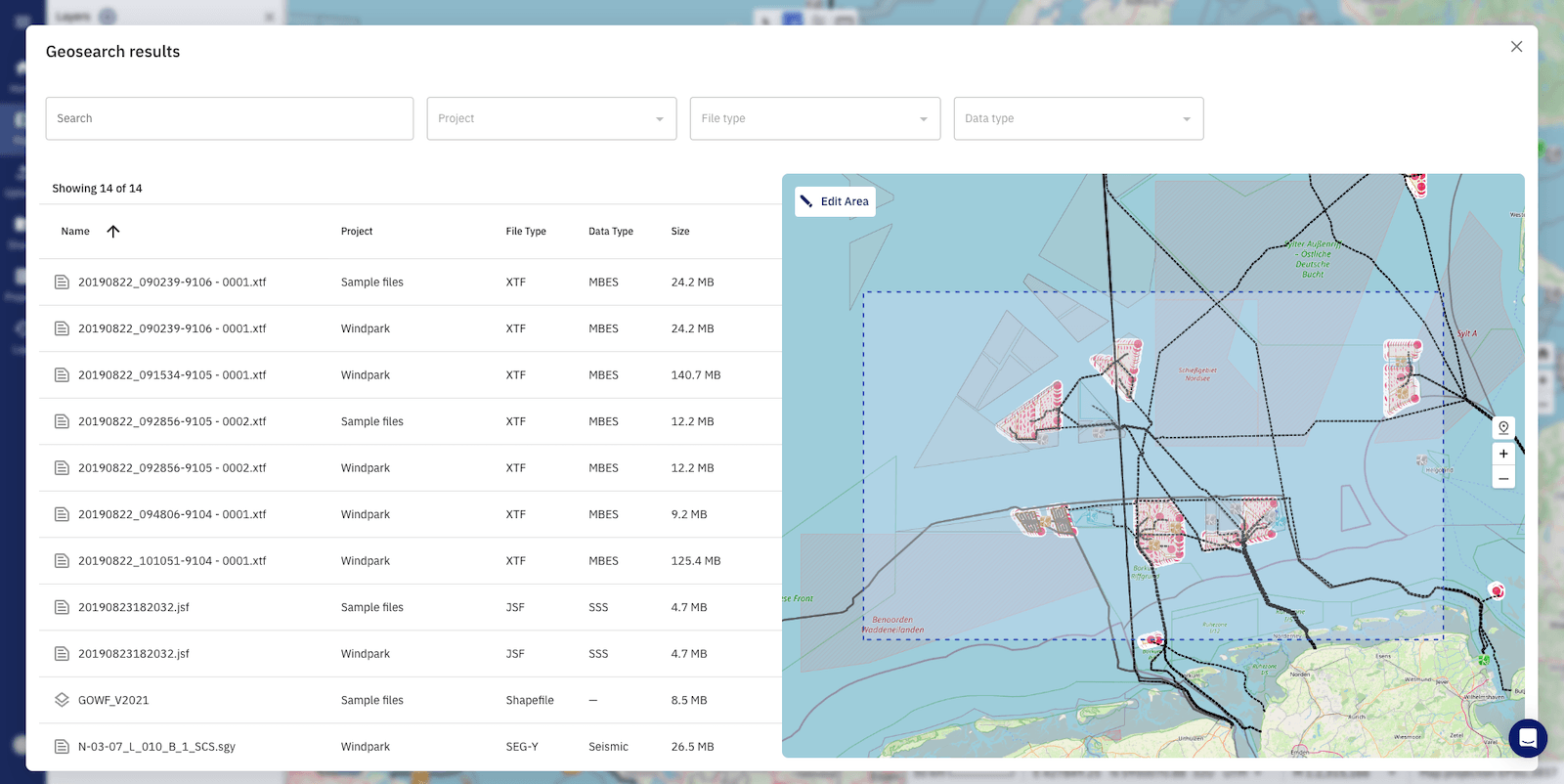 Geosearch functionality TrueOcean MDP 2