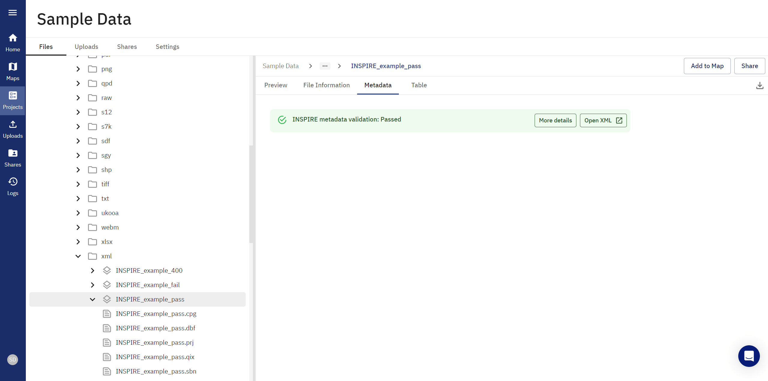 INSPIRE screenshot PASS