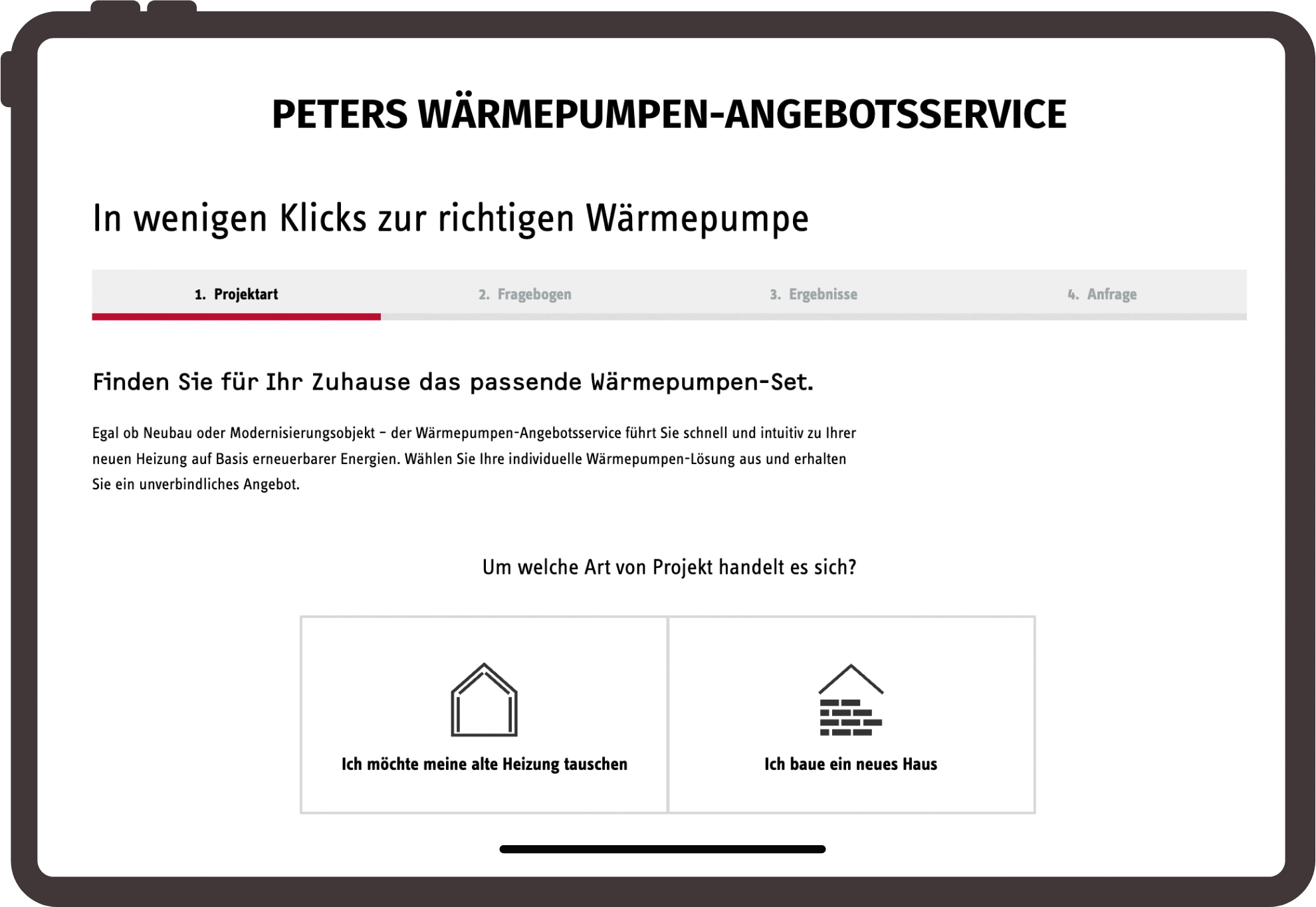 Wäremepumpen-Angebotsservice