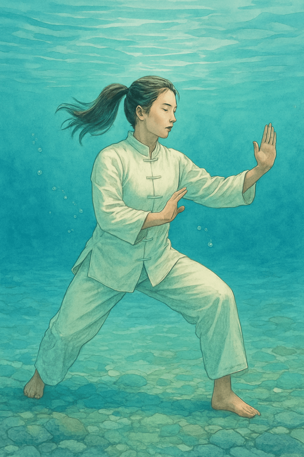 Tai Chi pflegt mit Wasser mein Gehirn