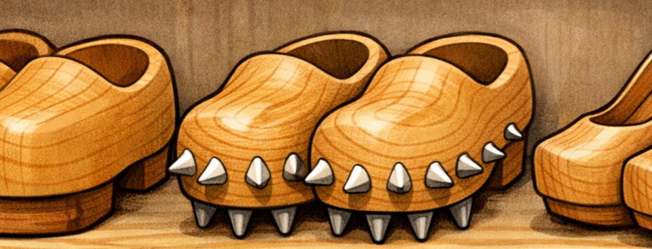 Kein stolpern durch Heben der Füße: Holzschuhtanz